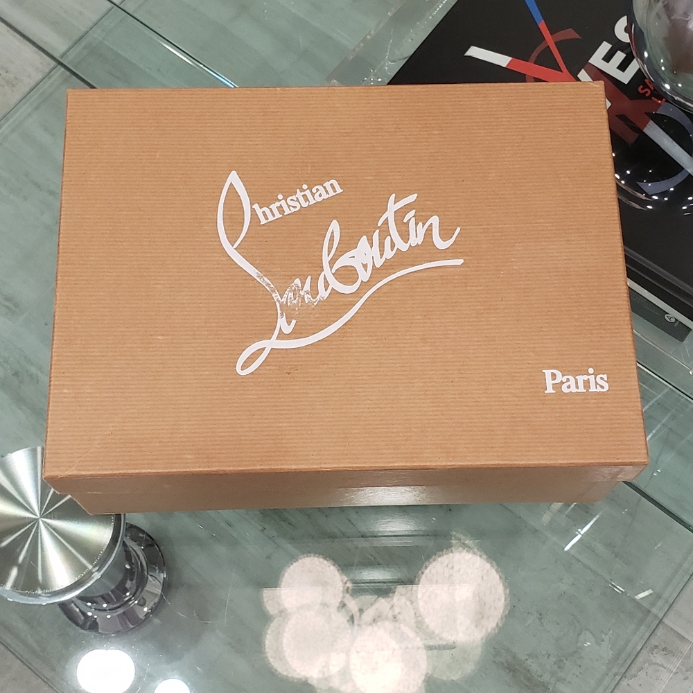 EUC- Christian Louboutin Gold Strappy Heels - Picture 12 of 16